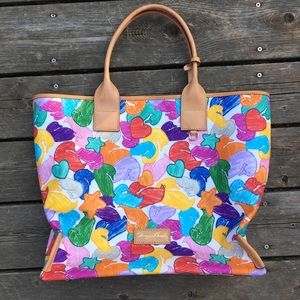 Dooney & Bourke Colorful Ducks Large Tote